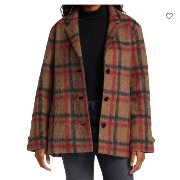 Jonathan Simkhai Standard Denim & Mohair Layered Coat XS - Picture 4 of 7